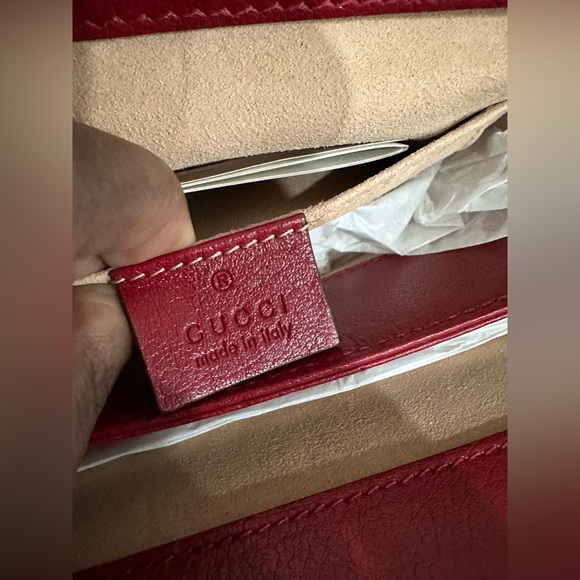 SOLD- NWT Gucci Red and Navy Ophidia Shoulder Bag - Picture 10 of 14